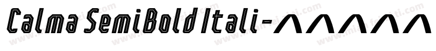 Calma SemiBold Itali字体转换